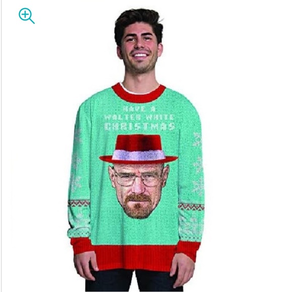Breaking Bad Walter White Christmas Long Sleeve Tee by Faux Real Size L EUC - Picture 1 of 7